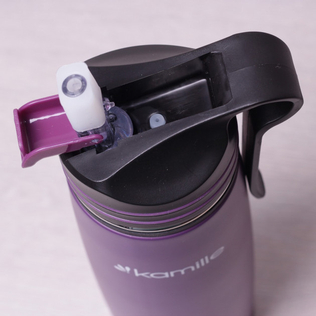 Термокружка Kamille Спорт 500 мл нержавіюча сталь фіолетовий КМ-2058 ...