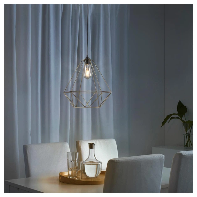 Абажур для люстры IKEA (ИКЕА) BRUNSTA 35см цвет латуни (704.209.22) - изображение 2