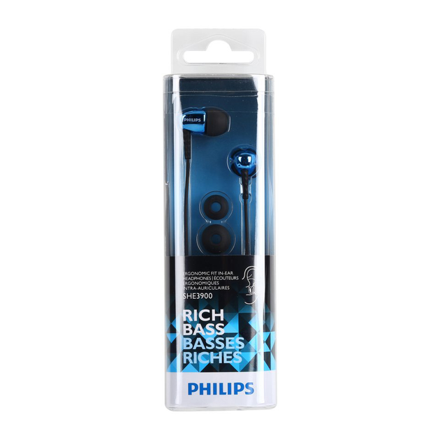 Наушники Philips SHE3900BL/51 Blue купить в интернет-магазине ROZETKA ...