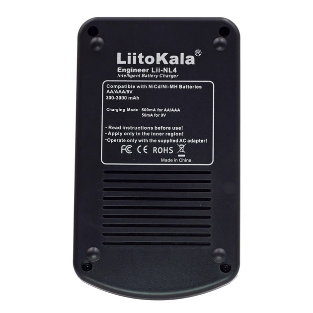 Универсальное ЗУ Liitokala NL4 4 канала Ni-Mh, 220V, LED - Фото 3 Универсальное ЗУ Liitokala NL4 4 канала Ni-Mh, 220V, LED - изображение 3