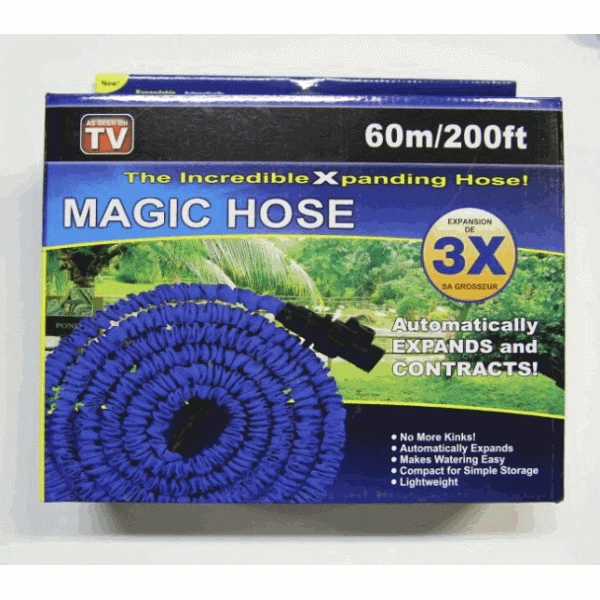 Шланг для полива X HOSE 60 метров поливочный растягивающийся с распылителем Синий - изображение 3