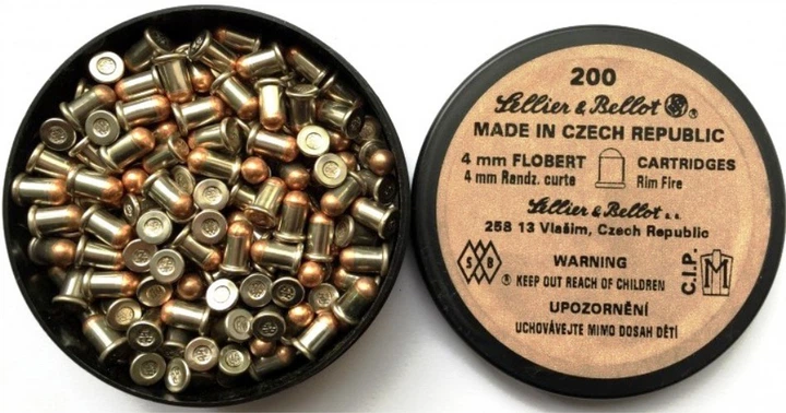 Патрон Флобера Sellier & Bellot Randz Curte кал. 4 mm short пуля - свинцовый шарик плакированный медью. Упаковка 200 шт. 12110101 - изображение 4
