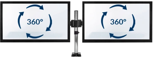 Uchwyt biurkowy do dwóch monitorów Arctic Z2 Black (AEMNT00053A) - obraz 8
