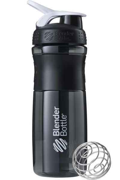 Спортивная бутылка-шейкер Blender Bottle SportMixer 820 ml Black/White - Фото 1 Спортивная бутылка-шейкер Blender Bottle SportMixer 820 ml Black/White - изображение 1
