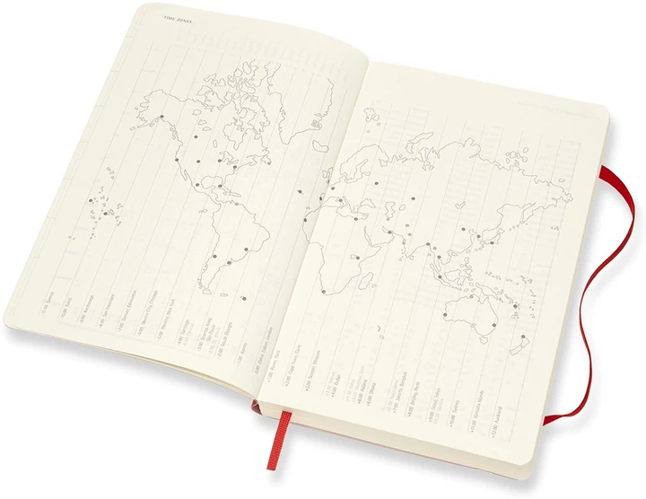 Ежедневник Moleskine 2020 13 х 21 см 400 страниц Красный Мягкая обложка (8058647628806) - Фото 4 Ежедневник Moleskine 2020 13 х 21 см 400 страниц Красный Мягкая обложка (8058647628806) - изображение 4