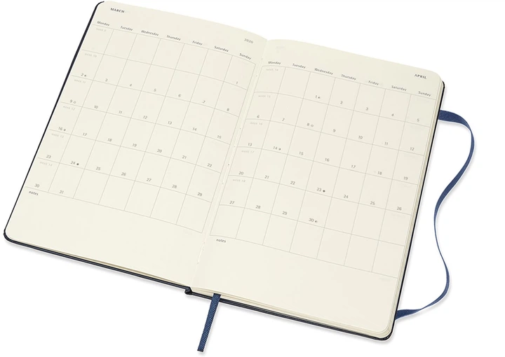 Еженедельник Moleskine 2019-2020 13 х 21 см 208 страниц Сапфир (8058647629476) - изображение 3