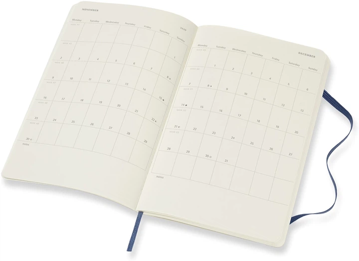 Еженедельник Moleskine 2020 13 х 21 см 144 страницы Сапфир Мягкая обложка (8058647629223) - Фото 3 Еженедельник Moleskine 2020 13 х 21 см 144 страницы Сапфир Мягкая обложка (8058647629223) - изображение 3