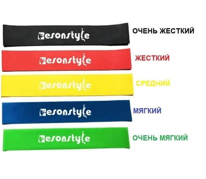 Резинка для фитнеса и спорта Esonstyle (эластичная лента эспандер) набор 5 шт + Чехол в комплекте - Фото 3 Резинка для фитнеса и спорта Esonstyle (эластичная лента эспандер) набор 5 шт + Чехол в комплекте - изображение 3