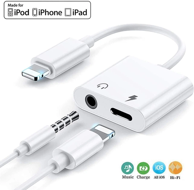 Переходник адаптер Lightning - 3.5 мм наушники + зарядка Lightning Alitek -Refurbished (48255y) - изображение 6