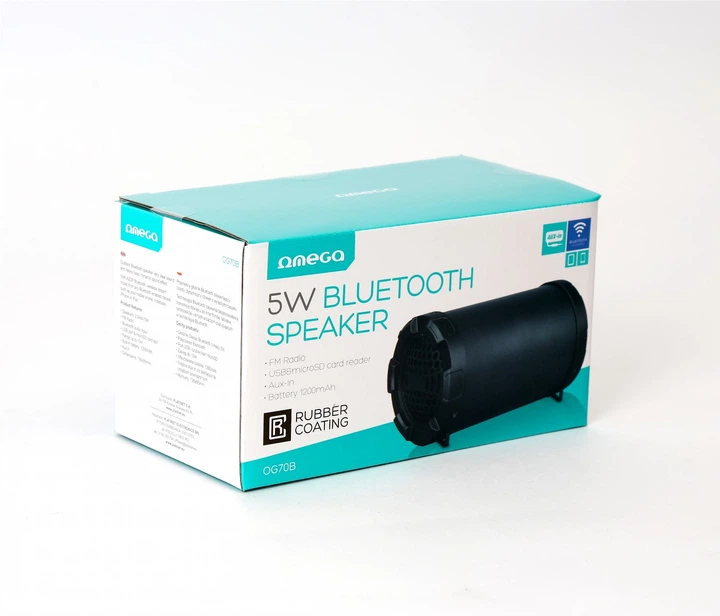 Акустична система Omega OG70 Bazooka Bluetooth V2.1 Black Rubber - зображення 8