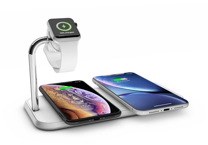 Бездротовий зарядний пристрій Zens Dual Aluminium Wireless Charger + Apple Watch 10W White (7438222397371) - зображення 5