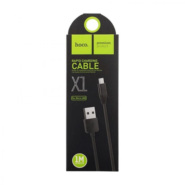Кабель Hoco x1 MicroUSB найдешевший 1 метр шнур дріт мікросб - изображение 4