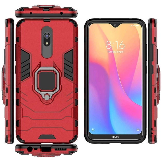 Чехол Iron Ring для Xiaomi Redmi 8 бампер противоударный с подставкой Red Без бренда - зображення 5