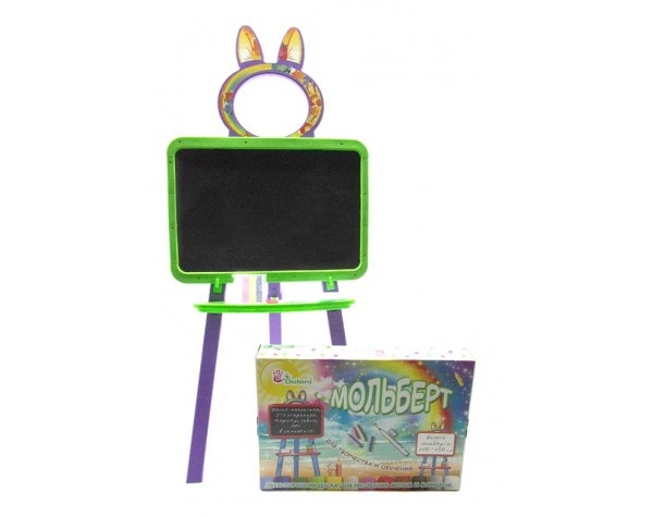 Дитячий двосторонній мольберт DOLONI TOYS фіолетово-зелений магнітний 2 в 1 (130х47х40 см) R91071-013777/6 - зображення 3