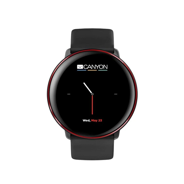 Смарт-годинник Canyon CNS-SW75BR black-red body with extra black leather belt (CNS-SW75BR) - Фото 2 Смарт-годинник Canyon CNS-SW75BR black-red body with extra black leather belt (CNS-SW75BR) - зображення 2
