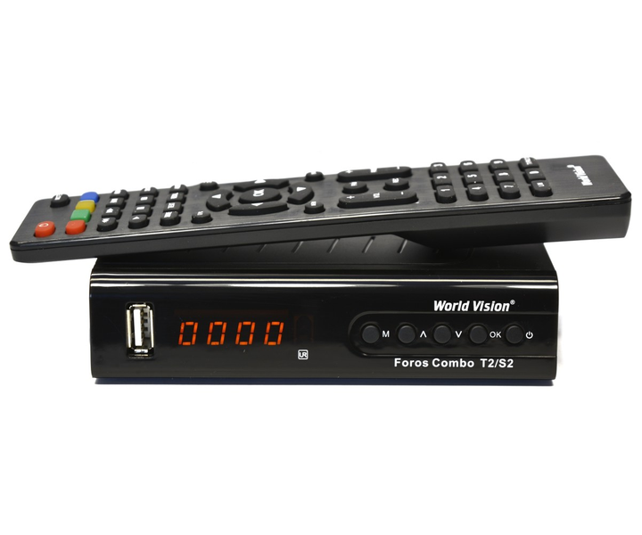 ТВ-ресивер стандарта DVB-T/T2/S/S2 World Vision Foros Combo T2/S2 с ...