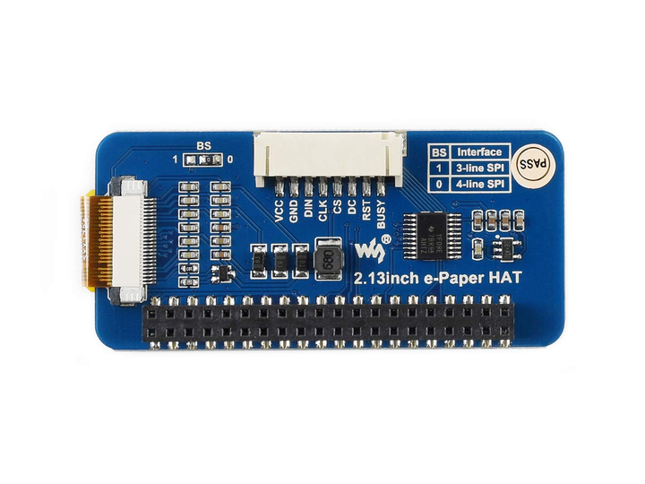 Waveshare 2 13inch e paper hat raspberrypi 5 5 