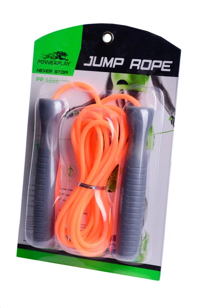 Скакалка PowerPlay 4204 Classic Jump Rope Помаранчева (2,7m.) - изображение 10
