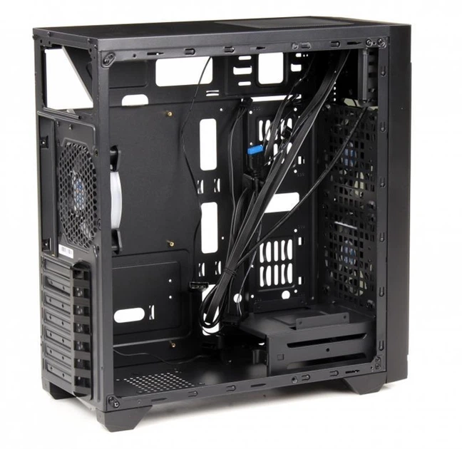 Корпус Frime Grandmaster green led без БП (Grandmaster-U3-4GSRF-WP); 1xUSB 3.0, 2xUSB, 4шт Green Singe Ring Fan - изображение 6