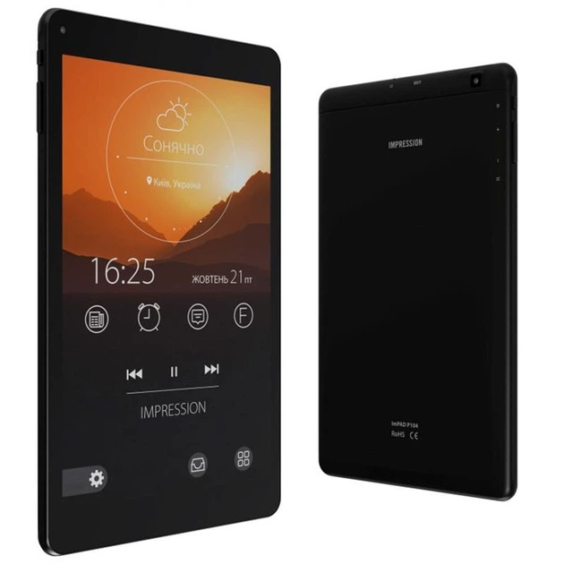 Планшетный ПК Impression ImPAD P104 Andriod 8.1 16GB 4G Dual Sim Black; 10.1" (1280x800) IPS / Mediatek MT8735В / ОЗУ 2 ГБ / 16 ГБ встроенная + microSD до 128 ГБ / камера 5 Мп + 2 Мп / Wi-Fi, Bluetooth / GPS, A-GPS / 4G / ОС Android 8.1 / 259.3 x 153 x 10 - Фото 2 Планшетный ПК Impression ImPAD P104 Andriod 8.1 16GB 4G Dual Sim Black; 10.1" (1280x800) IPS / Mediatek MT8735В / ОЗУ 2 ГБ / 16 ГБ встроенная + microSD до 128 ГБ / камера 5 Мп + 2 Мп / Wi-Fi, Bluetooth / GPS, A-GPS / 4G / ОС Android 8.1 / 259.3 x 153 x 10 - изображение 2