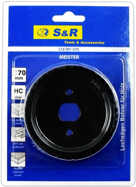 Коронка по дереву S&R Meister 70 мм (216901070) – фото