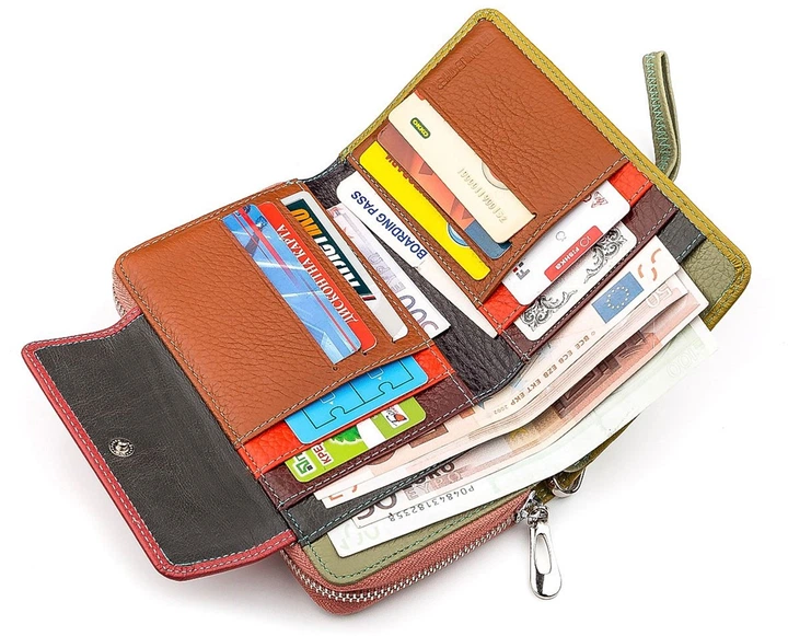 Кошелек ST Leather Accessories 18439 Желтый с розовым - изображение 4