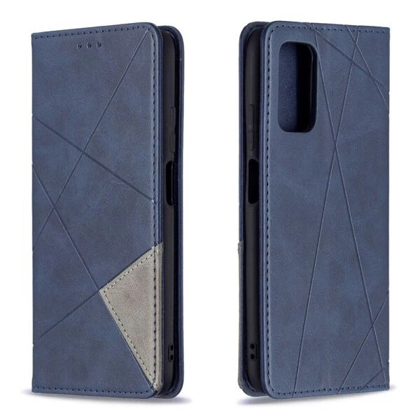 Чехол-книжка с кармашками UniCase Geometric Pattern для Xiaomi Redmi 9T - Blue - изображение 4