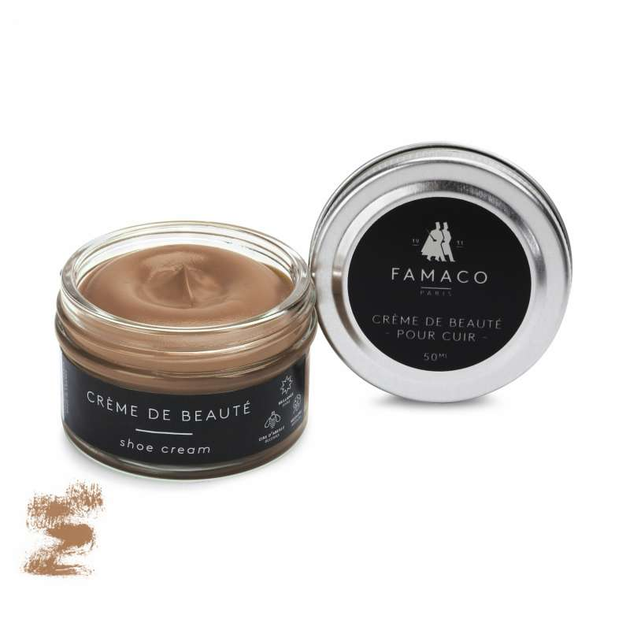 Крем для обуви коричневато-бежевый Famaco Creme De Beaute, 50 мл – в ...