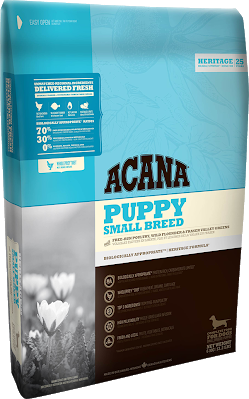 Сухий корм ACANA Puppy Small Breed для цуценят дрібних порід з куркою, 340 г - Фото 1 Сухий корм ACANA Puppy Small Breed для цуценят дрібних порід з куркою, 340 г - зображення 1