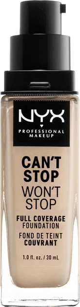 Тональна основа для обличчя NYX Professional Makeup Can't Stop Won't Stop 24-Hour матувальна 1.5 Fair 30 мл (800897181246) - зображення 2