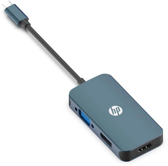 Перехідник HP USB3.1 Type-C - HDMI/VGA/DP 0.2 м Чорний (DHC-CT200) - Фото 4 Перехідник HP USB3.1 Type-C - HDMI/VGA/DP 0.2 м Чорний (DHC-CT200) - зображення 4