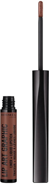 Рідка помада для губ Rimmel Lip Art Graphic 2-в-1 760 з лайнером 1.8 мл (3614227448766) - зображення 2