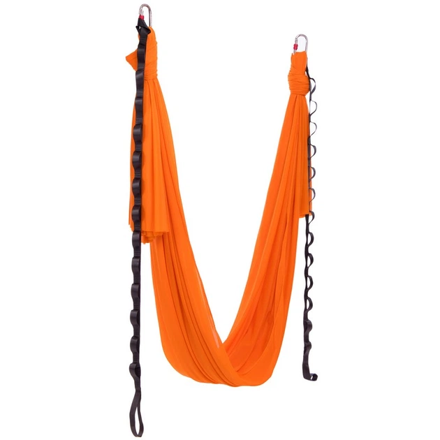 Гамак для йоги зі стропами Antigravity Yoga SP-Planeta DH6026-1 (поліестер, розмір 280смх5м, помаранчевий) - Фото 2 Гамак для йоги зі стропами Antigravity Yoga SP-Planeta DH6026-1 (поліестер, розмір 280смх5м, помаранчевий) - изображение 2