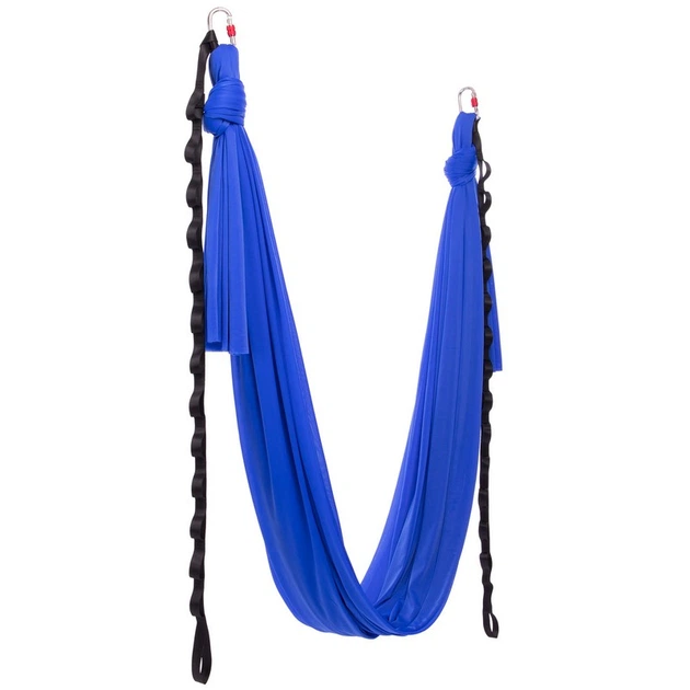Гамак для йоги зі стропами та кріпленням SP-Planeta Antigravity Yoga (поліестер, р-р 280смх5м, Темно-синій) (DH6026_Темно-синій) - Фото 2 Гамак для йоги зі стропами та кріпленням SP-Planeta Antigravity Yoga (поліестер, р-р 280смх5м, Темно-синій) (DH6026_Темно-синій) - изображение 2