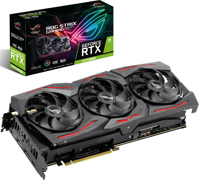 ROG STRIX GEFORCE RTX2070SUPER 8GB 箱無し Видеокарта Asus PCI-Ex GeForce RTX 2070 Super ROG Strix OC