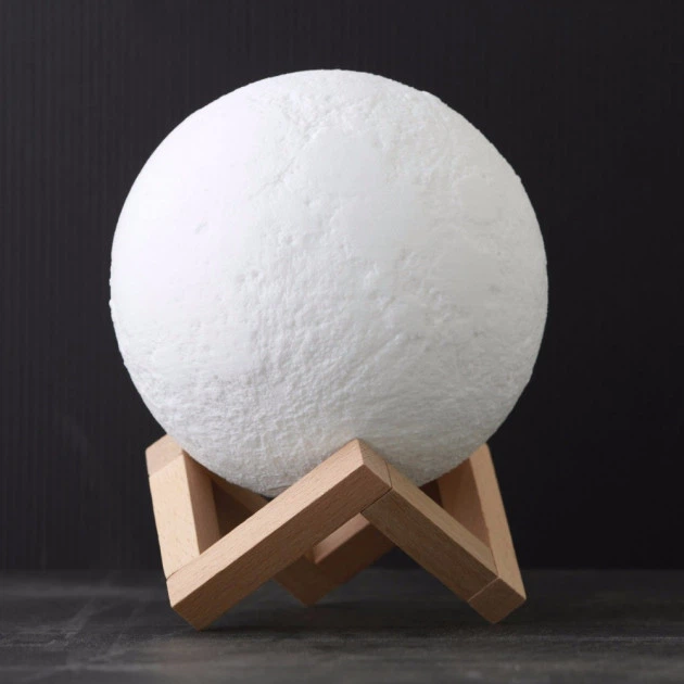 Настольный светильник Magic 3D Moon Light RGB Луна Аккумуляторный 12,5 см - изображение 3