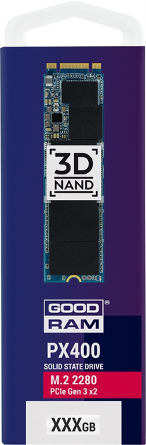 Накопичувач SSD 256GB GOODRAM PX400 M. 2 2280 PCIe 3.0 x2 3D TLC (SSDPR-PX400-256-80) - зображення 2