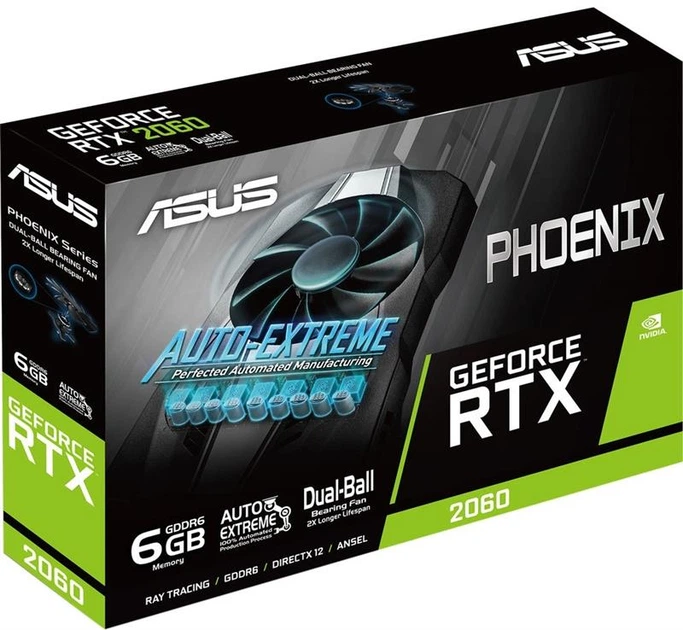 工藤【新品】ASUS「PH-RTX2060-6G」 Видеокарта GF RTX 2060 6GB GDDR6 Phoenix Asus (PH-RTX2060-6G