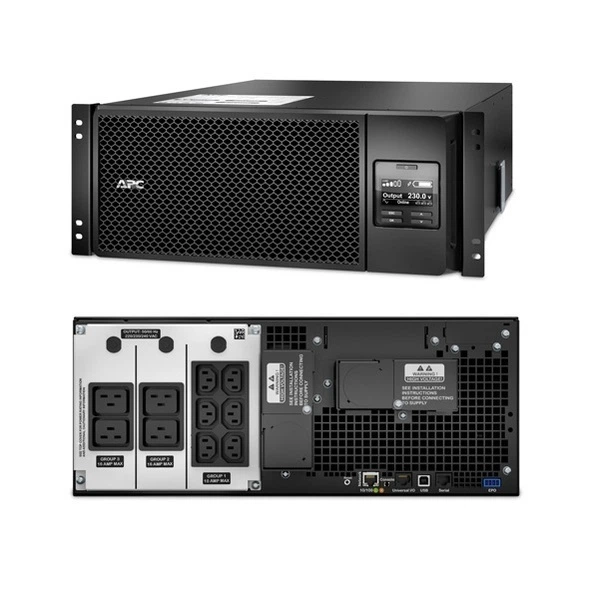 Джерело безперебійного живлення APC SRT6KRMXLI Smart-UPS Online 6000VA/6000W, RM 4U, LCD, USB, RS232, 6xC13, 4xC19 - зображення 3