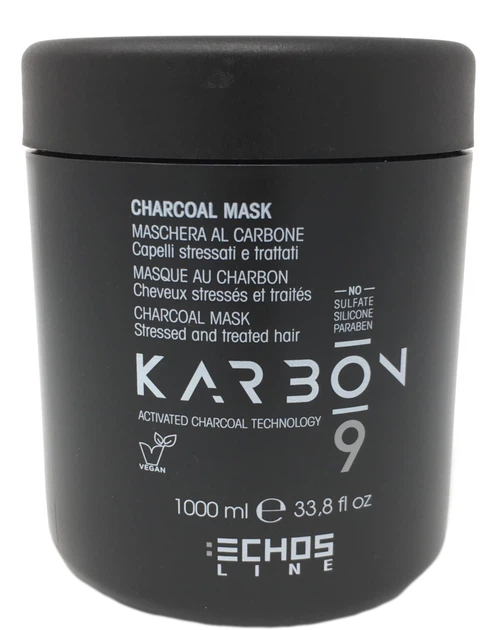 Маска для волосся Echosline Karbon 9 з активованим вугіллям 1000 мл (8008277238111) - Фото 1 Маска для волосся Echosline Karbon 9 з активованим вугіллям 1000 мл (8008277238111) - зображення 1