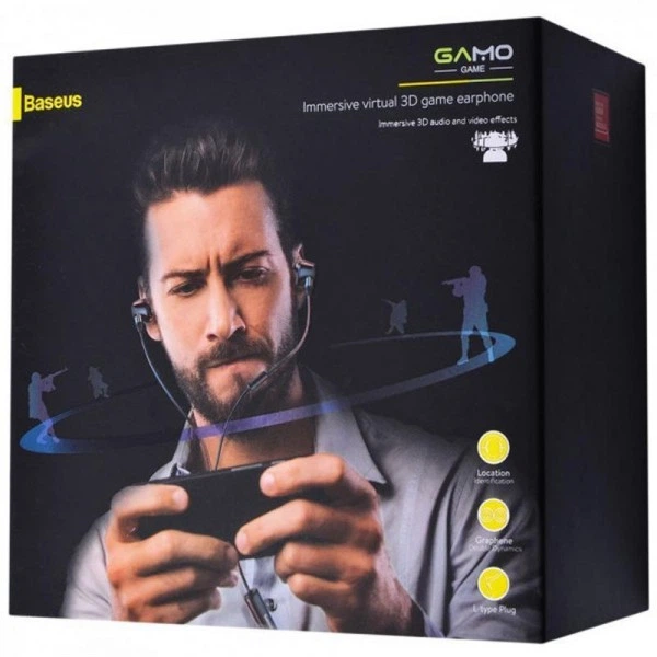 Наушники проводные Baseus Immersive Virtual 3D Gaming H08 (NGH08-01) Black - изображение 3