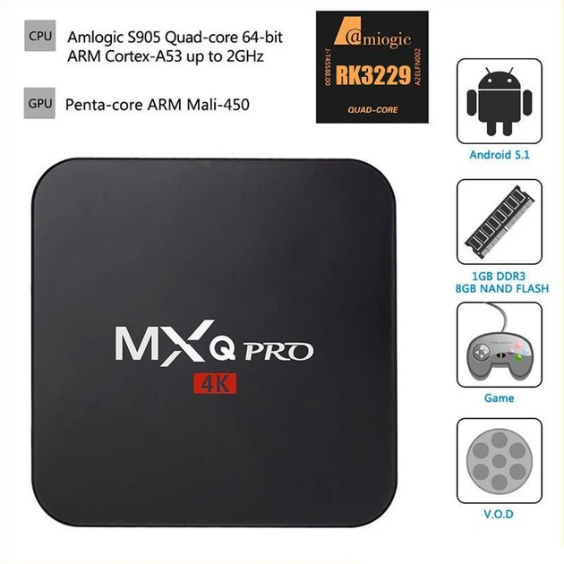 Android TV приставка Smart Box MQ PRO 1+8 (4 ядра) - зображення 4