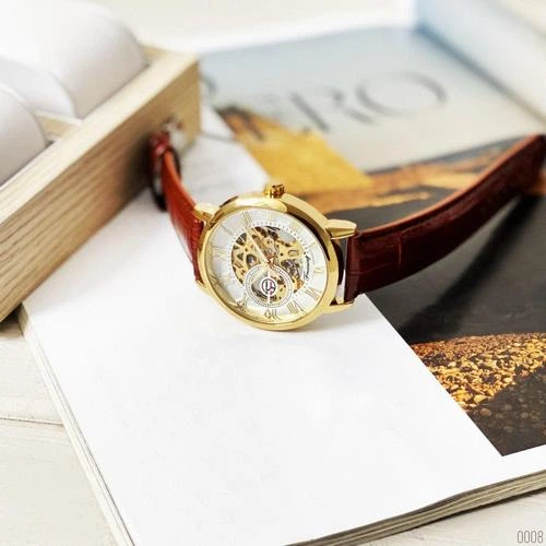 Мужские часы Forsining 8099 Brown-Gold-White (1059-0008) - изображение 6