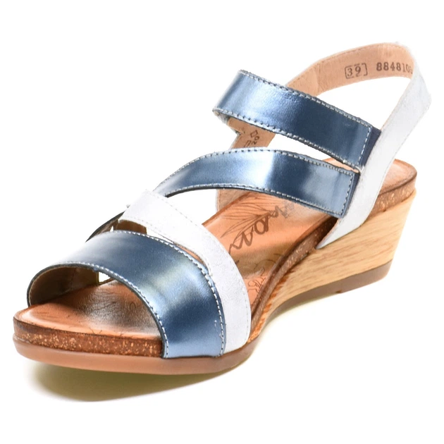 Сандалии Remonte R4457/14 069546-36 Голубой с серебряным - зображення 3