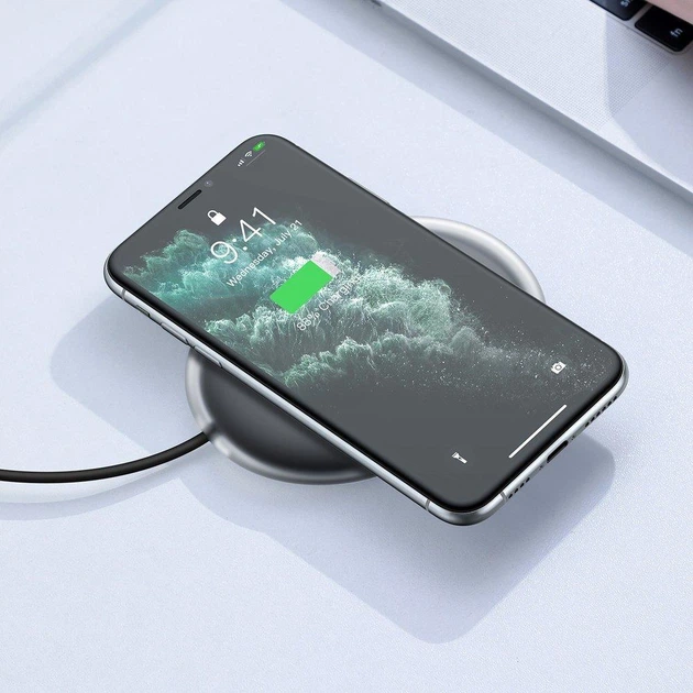 Беспроводное зарядное устройство Baseus Jelly 15W 2A зарядка QI Black (WXGD-01) - изображение 4