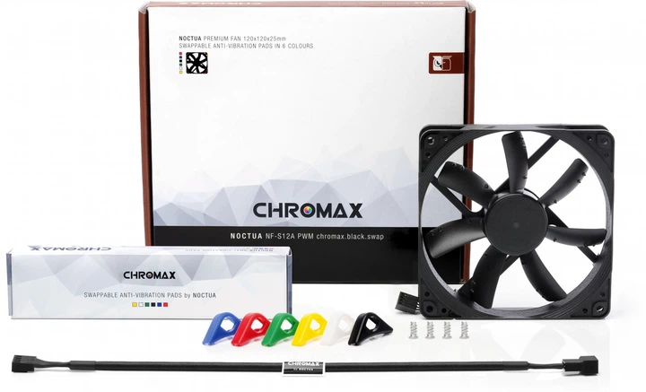 Chłodzenie Noctua NF-S12A PWM chromax.black.swap - Zdjęcie 3 Chłodzenie Noctua NF-S12A PWM chromax.black.swap - obraz 3