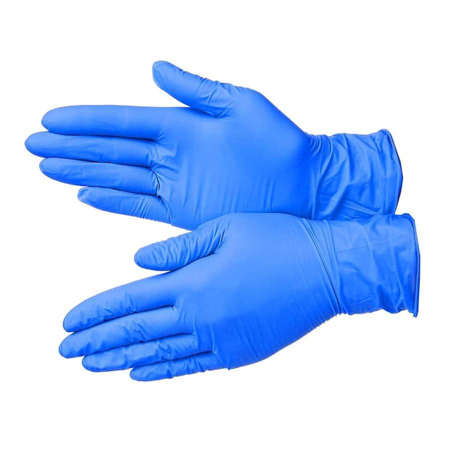 Перчатки Mercator Medical BHW-100 100 шт нитриловые неопудренные голубые S - изображение 1