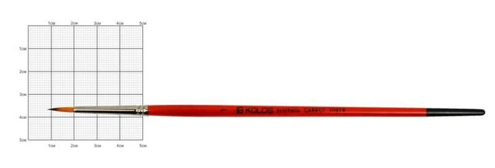 Кисть синтетика Kolos Carrot 1097R круглая №1 кор. ручка (4823064901610) - Фото 1 Кисть синтетика Kolos Carrot 1097R круглая №1 кор. ручка (4823064901610) - изображение 1