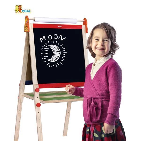 Деревянный мольберт Viga Toys двусторонний магнитный с бумагой (KID_50952) 73 x 56 x 8 см - Фото 3 Деревянный мольберт Viga Toys двусторонний магнитный с бумагой (KID_50952) 73 x 56 x 8 см - изображение 3