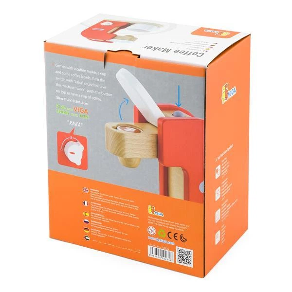 Игрушечная кофеварка Viga Toys из дерева (50234FSC) 4162797 - Фото 4 Игрушечная кофеварка Viga Toys из дерева (50234FSC) 4162797 - изображение 4